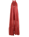 Robe maxi terracotta King Kong emmanchures américaines