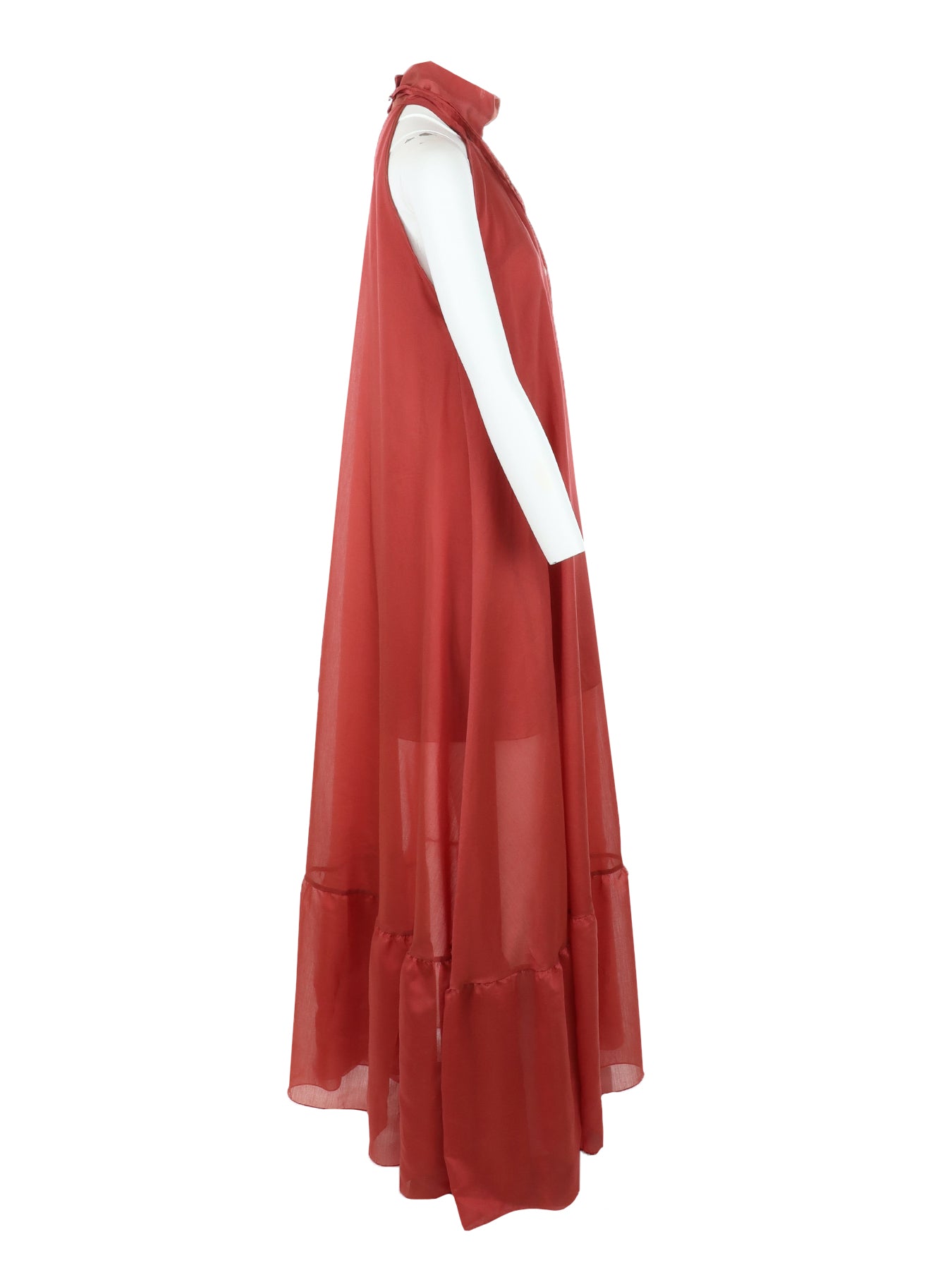 Robe maxi terracotta King Kong emmanchures américaines