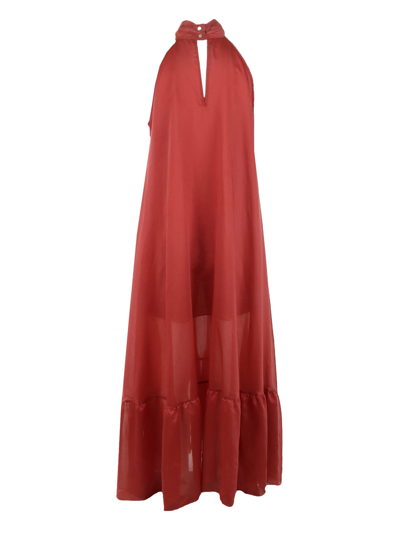 Robe maxi terracotta King Kong emmanchures américaines