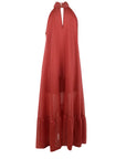Robe maxi terracotta King Kong emmanchures américaines