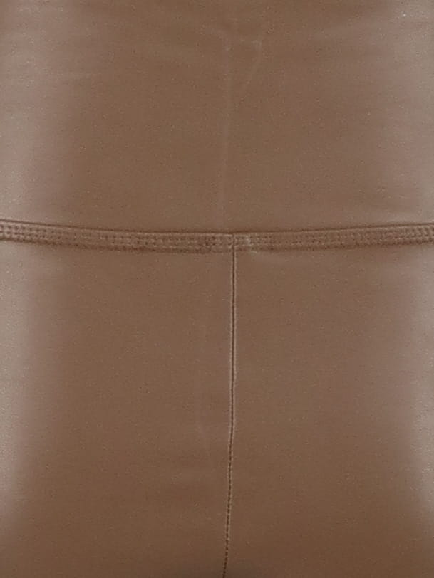 Leggings cuir végane marron glacé