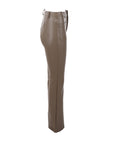 Pantalons flare cuir végane taupe
