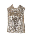 Top Antonello Serio col châle sequins dorés