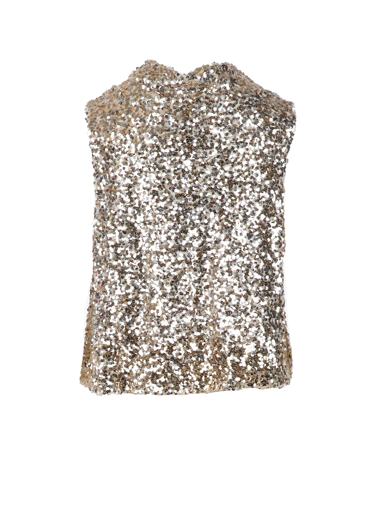 Top Antonello Serio col châle sequins dorés
