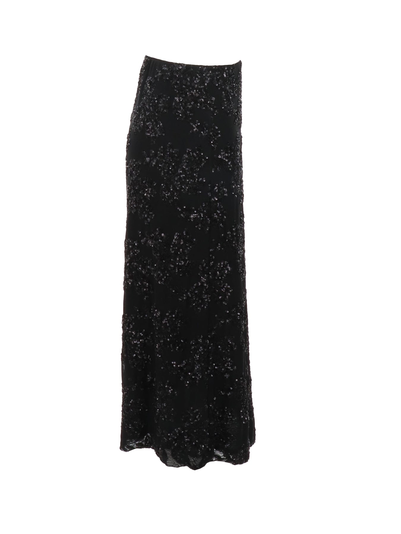 Jupe tulle/sequins mi-longue noir Antonello Serio