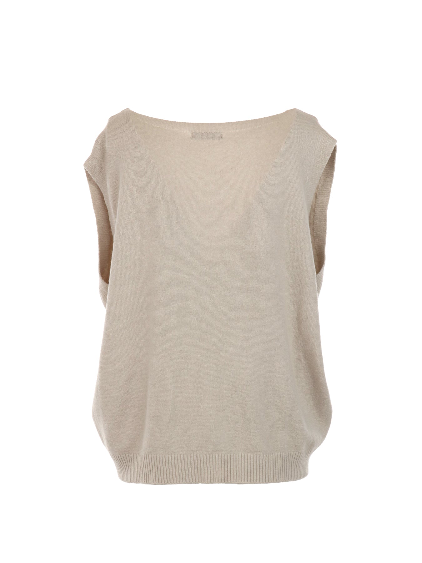 Gilet beige orné de boutons décoratifs dorés