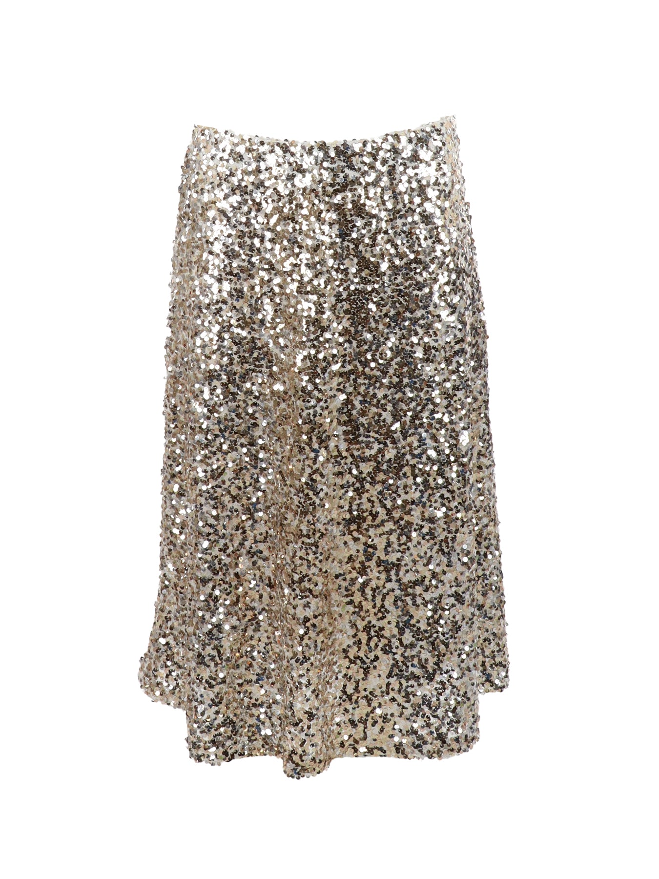Jupe sequins dorés mi-longue Antonello Serio