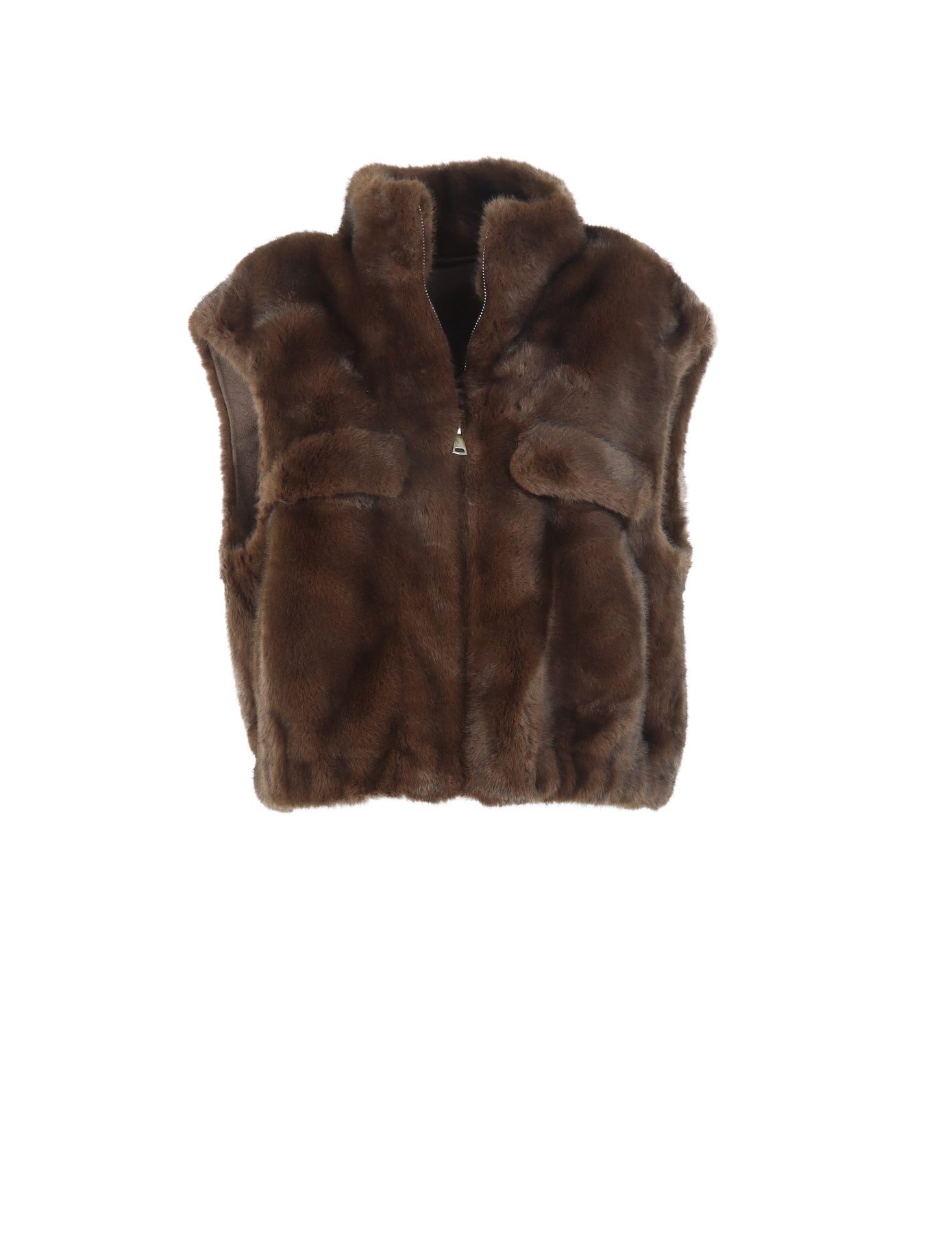 Gilet court en fausse fourrure VERBIER