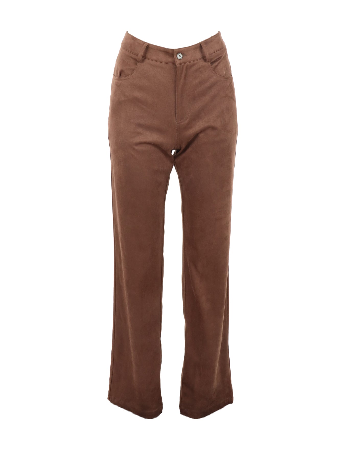 Pantalon suédine droit choco ATT