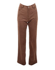 Pantalon suédine droit choco ATT