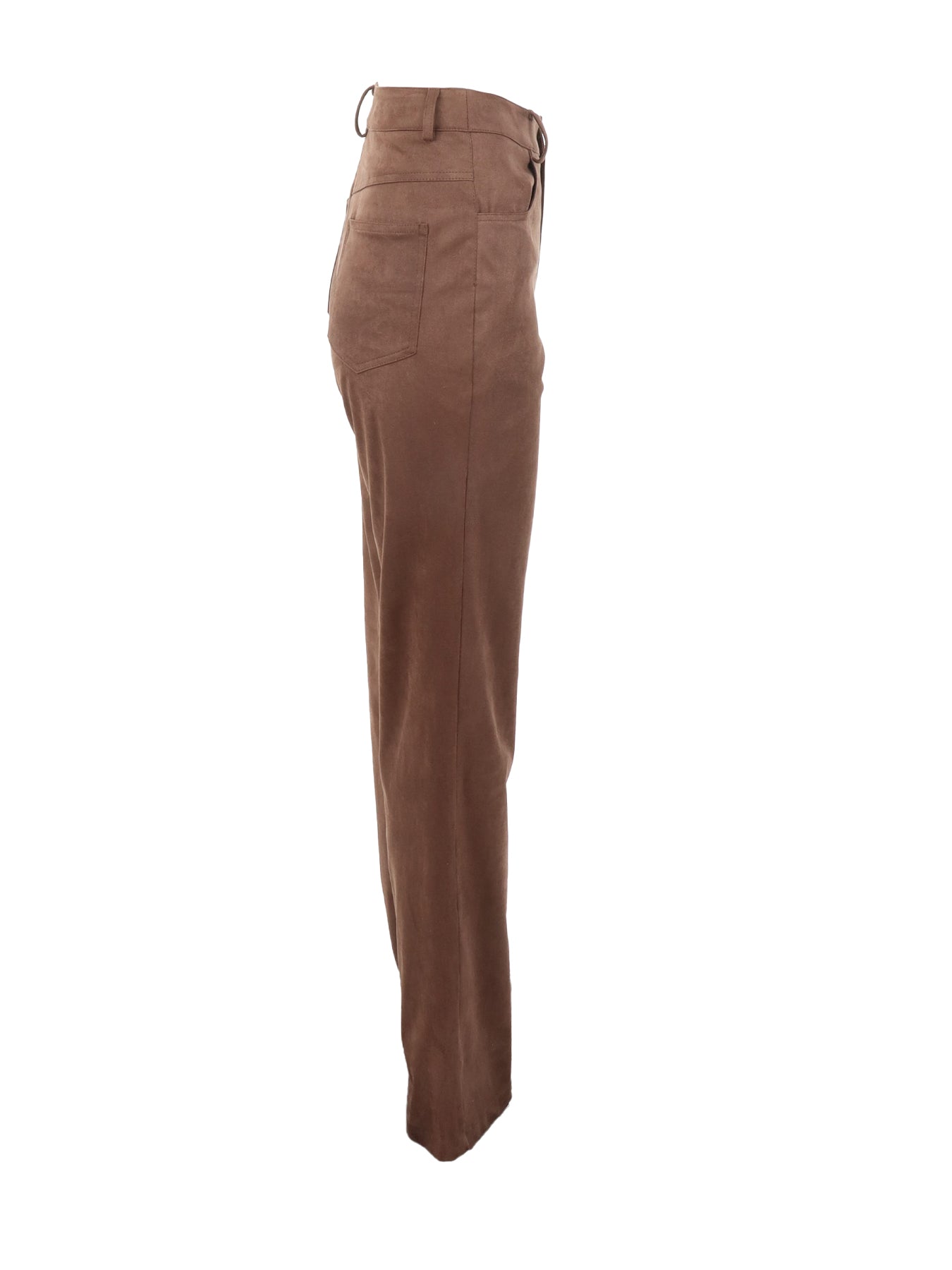 Pantalon suédine droit choco ATT