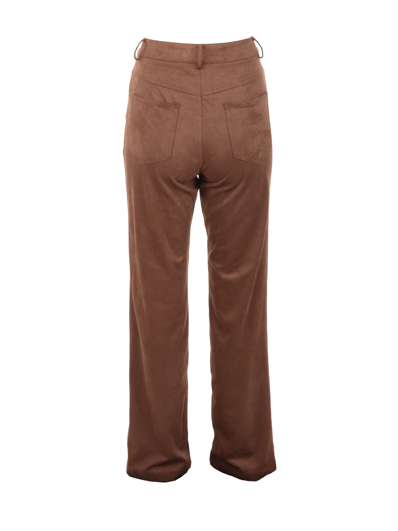 Pantalon suédine droit choco ATT