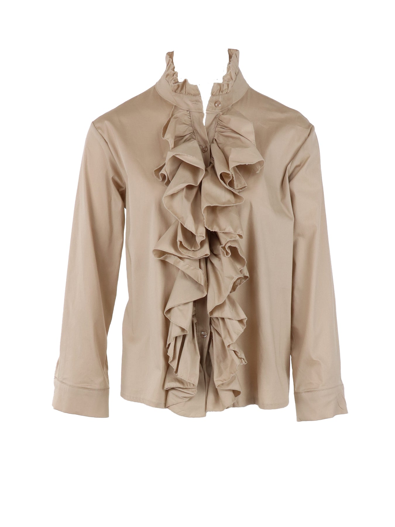 Blouse Antonello Serio beige à jabot