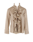 Blouse Antonello Serio beige à jabot