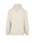 Ecrufarbener Pullover mit hohem Kragen von Antonello Serio