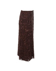 Jupe tulle/sequins mi-longue choco Antonello Serio