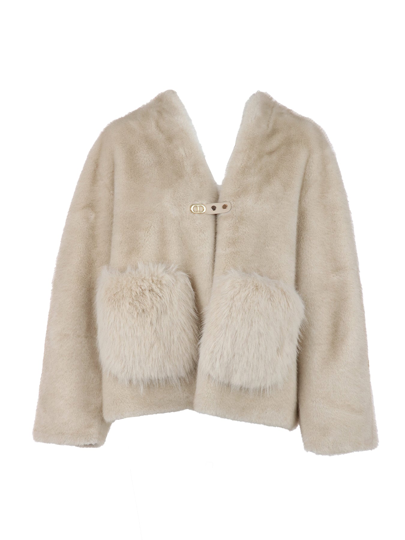 Veste en fausse fourrure MONTANA Giovanni beige