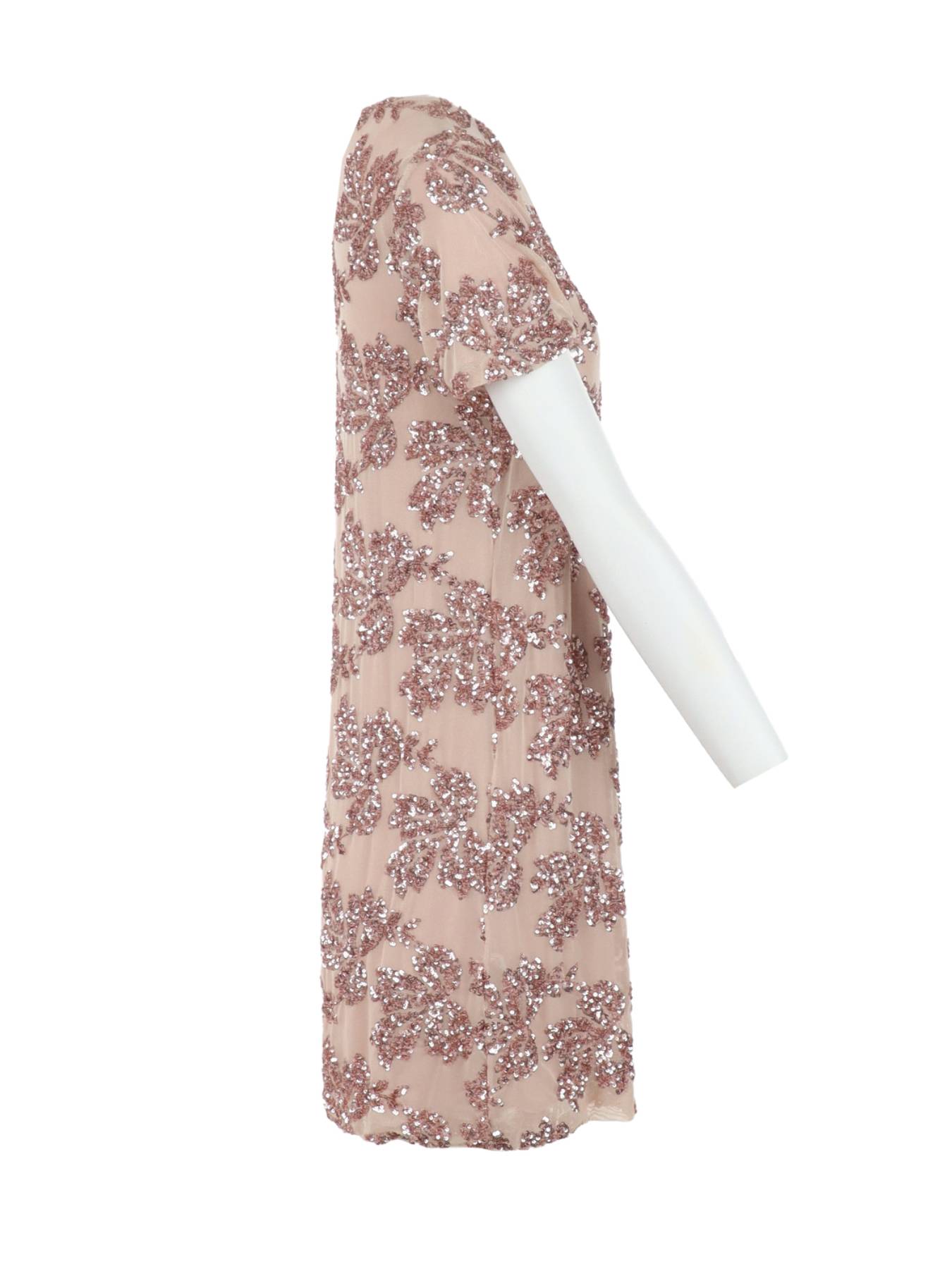 Robe tulle/sequins nude Antonello Serio