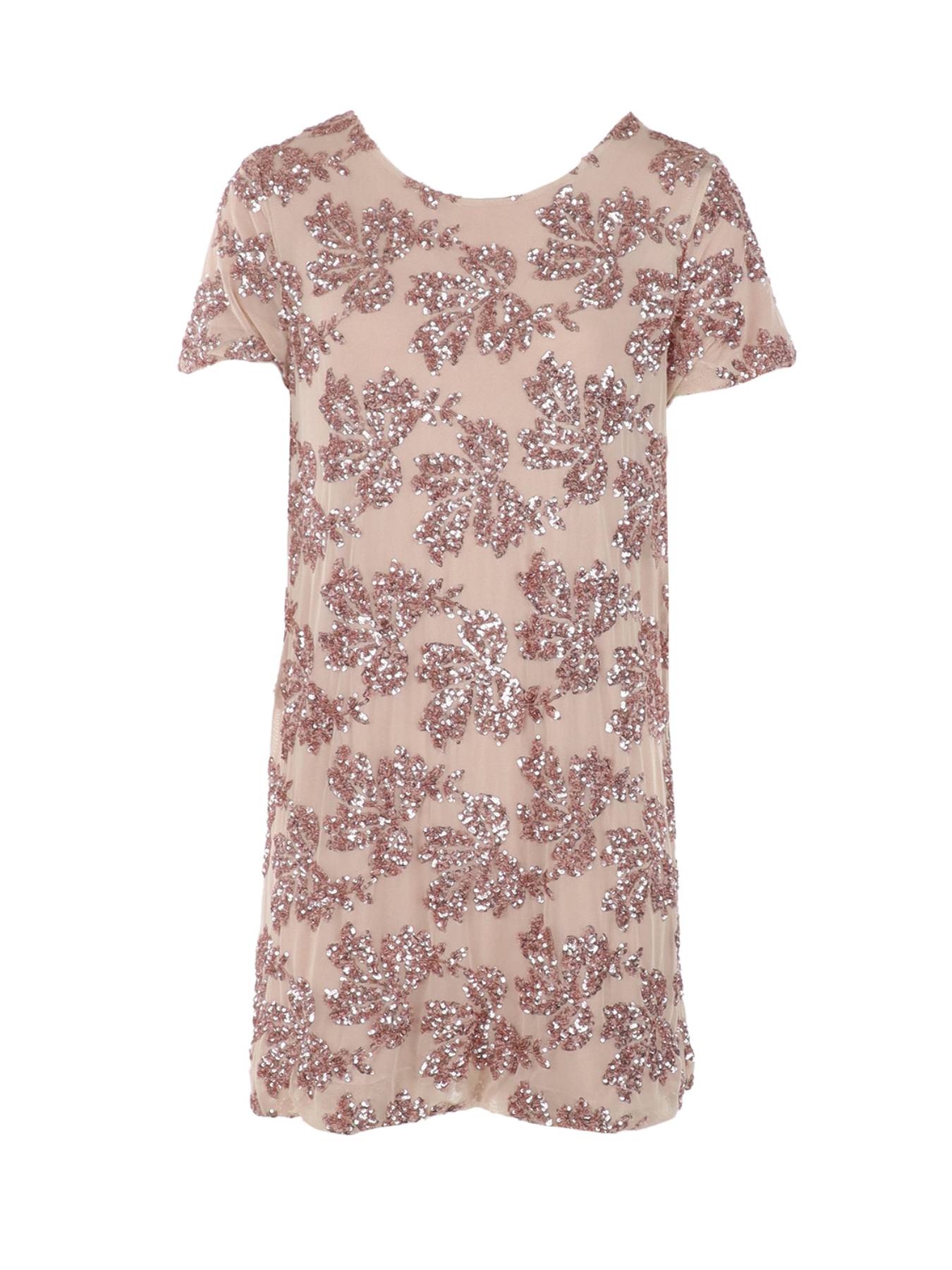 Robe tulle/sequins nude Antonello Serio