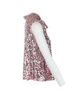 Top Antonello Serio col châle sequins roses