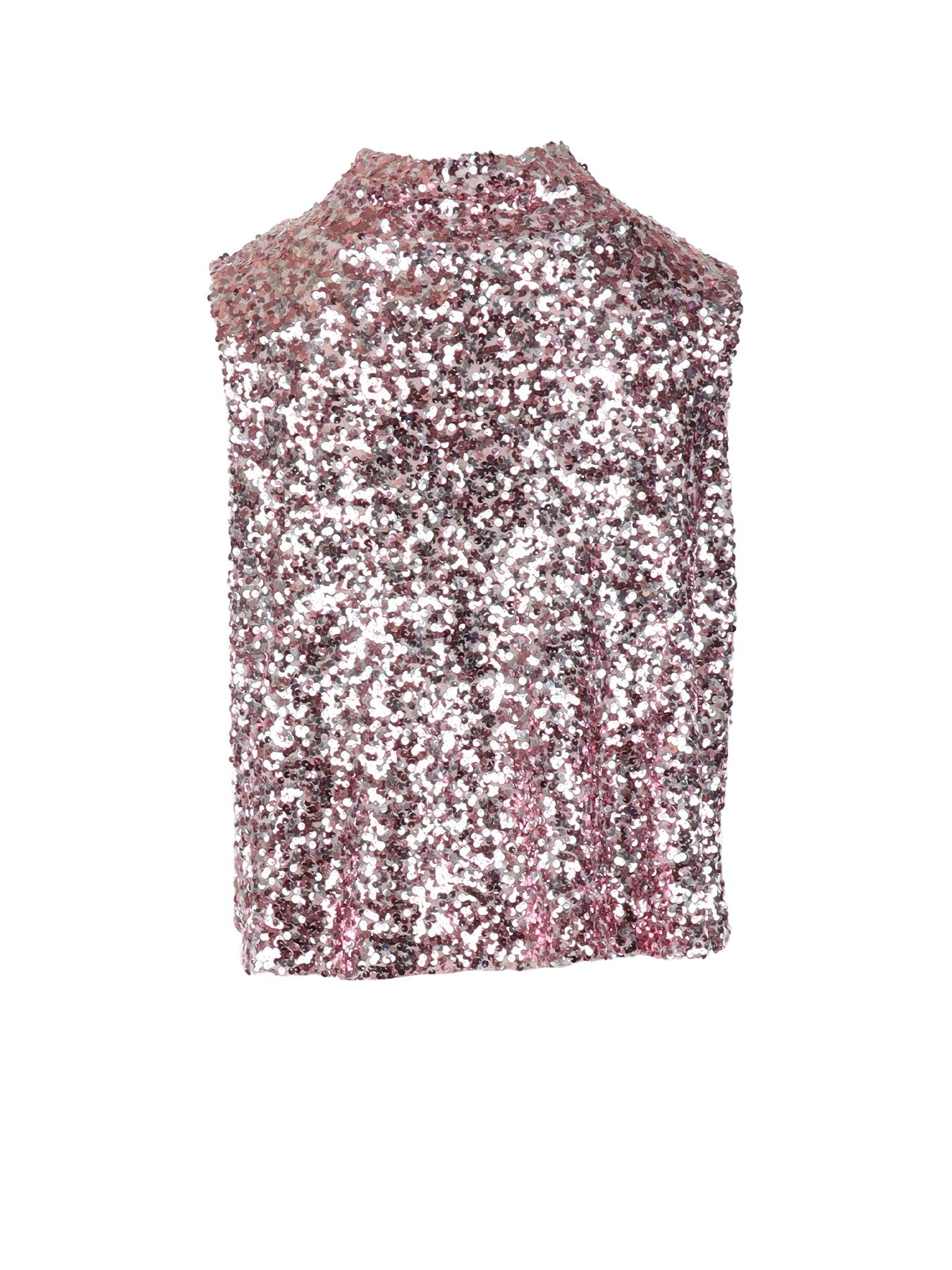 Top Antonello Serio col châle sequins roses