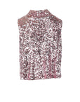 Top Antonello Serio col châle sequins roses