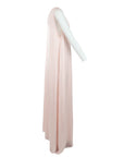 Robe longue en soie tissée rose Natacha