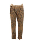Pantalon camel imprimé floral Carla