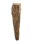 Pantalon camel imprimé floral Carla