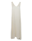 Robe longue en soie tissée écru Natacha