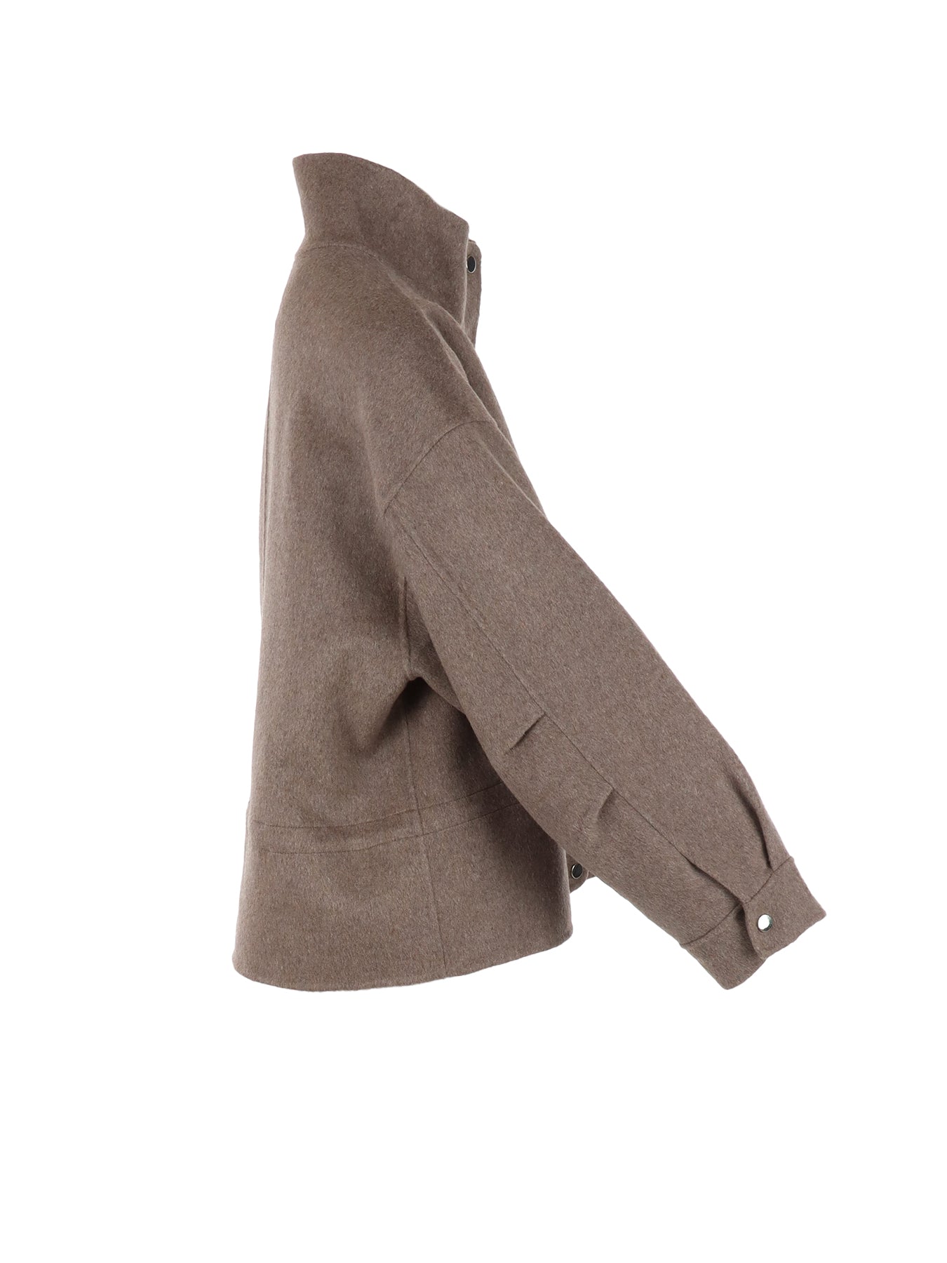 Blouson court toile de laine taupe ATT