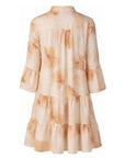 Robe courte imprimé floral beige