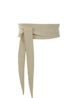 Ceinture en cuir lisse écru