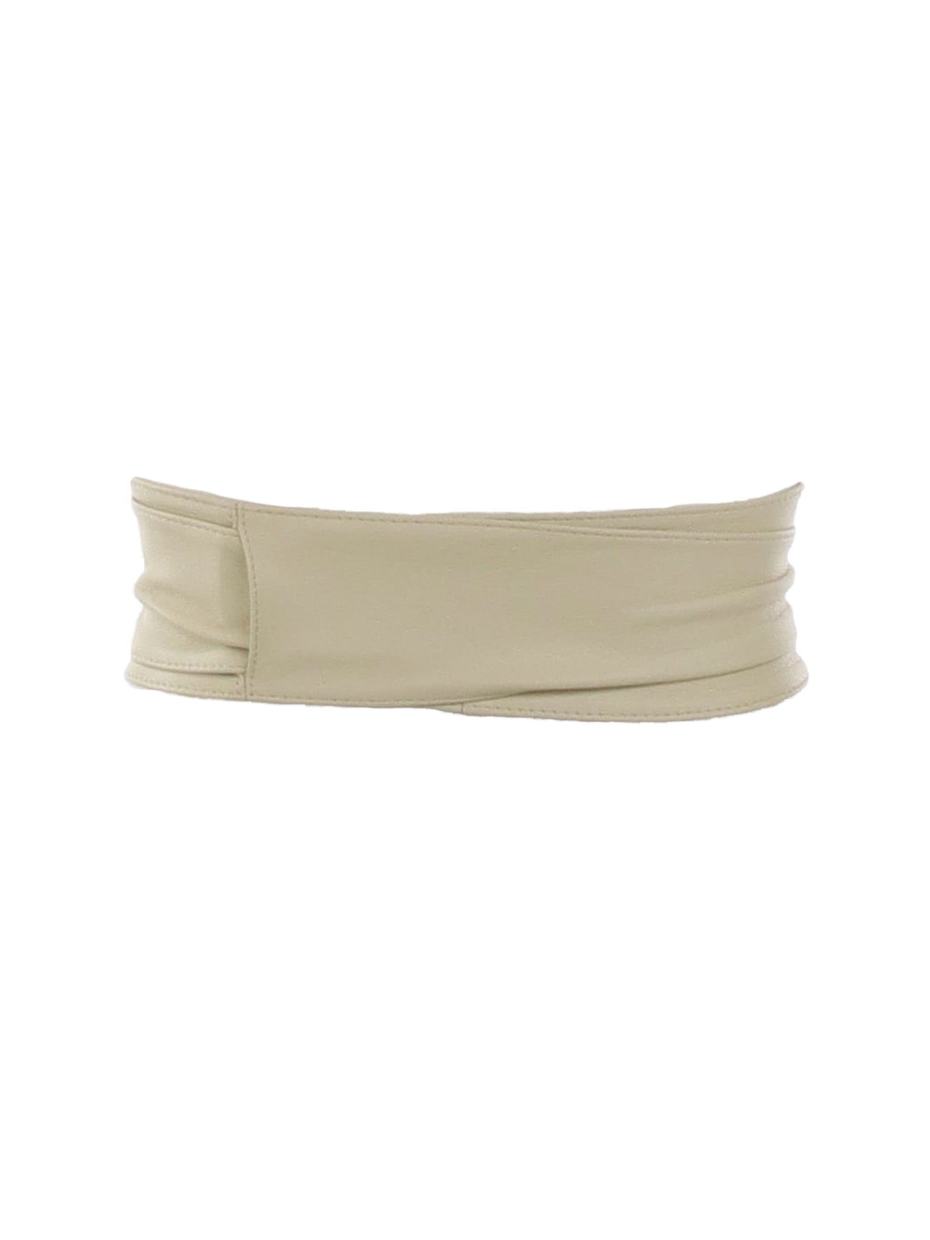 Ceinture en cuir lisse écru