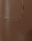 Pantalons flare cuir végane marron glacé