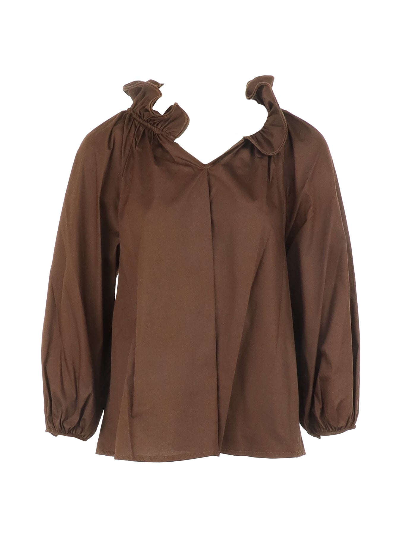 Blouse Antonello Serio choco col froncé