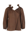 Blouse Antonello Serio choco col froncé