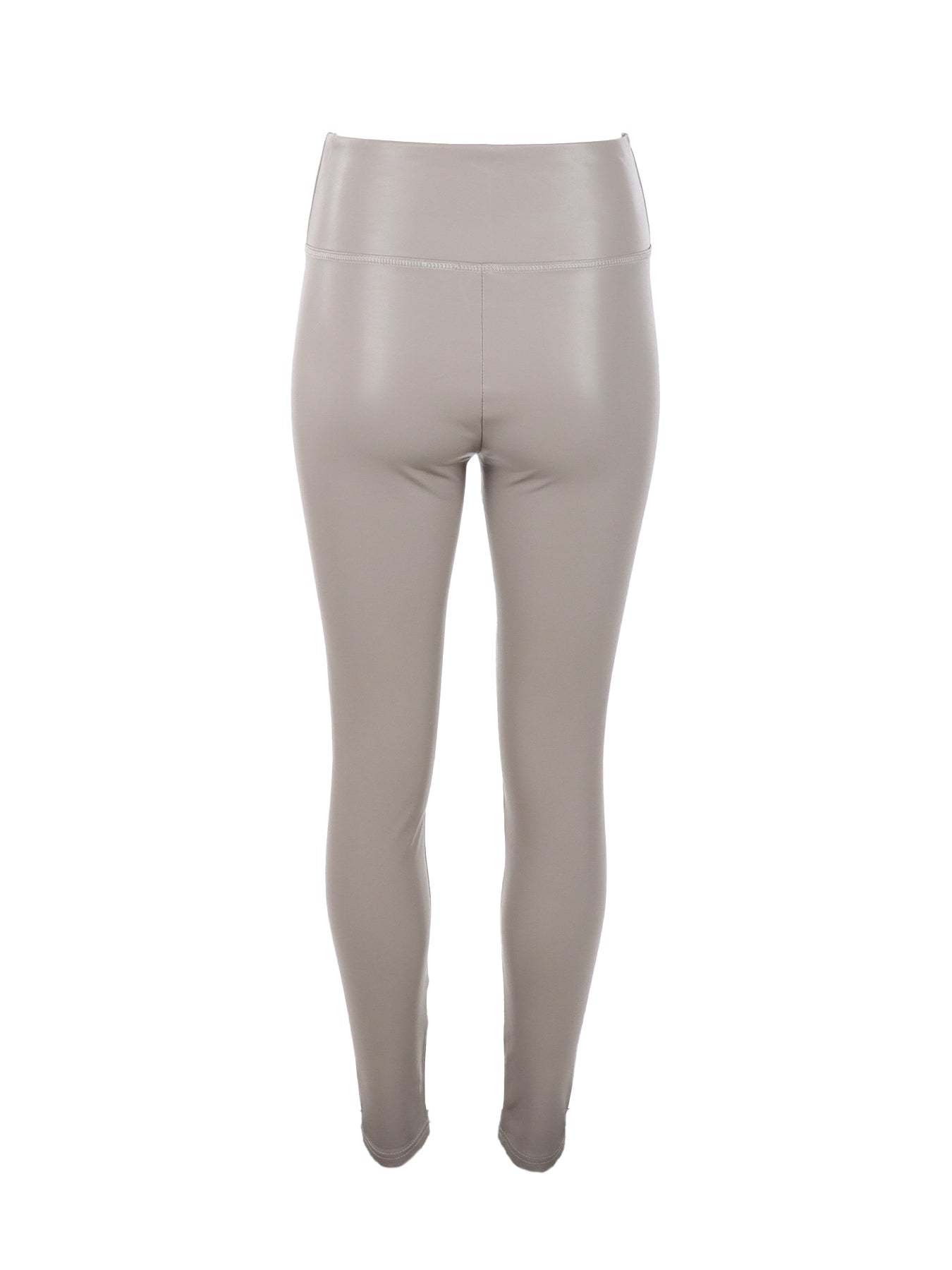 Leggings cuir végane taupe