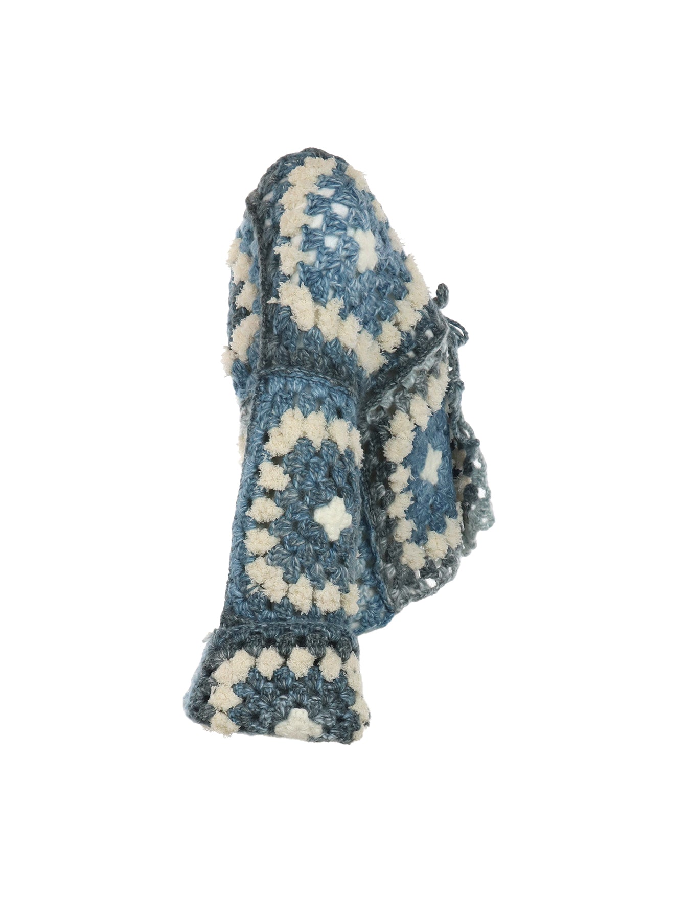 Gilet crochet bleu