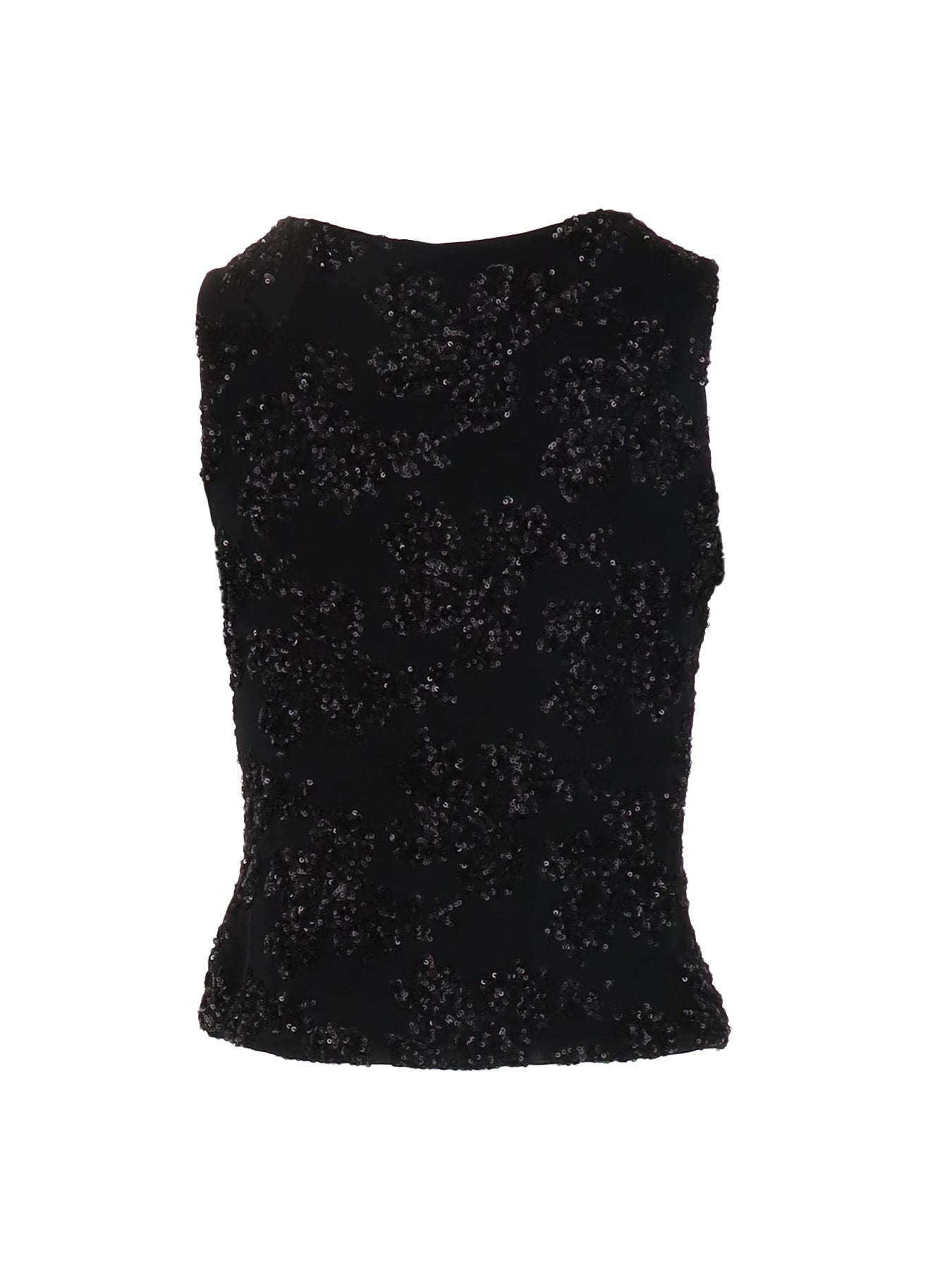 Top tulle/sequins noir Antonello Serio