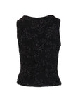 Top tulle/sequins noir Antonello Serio