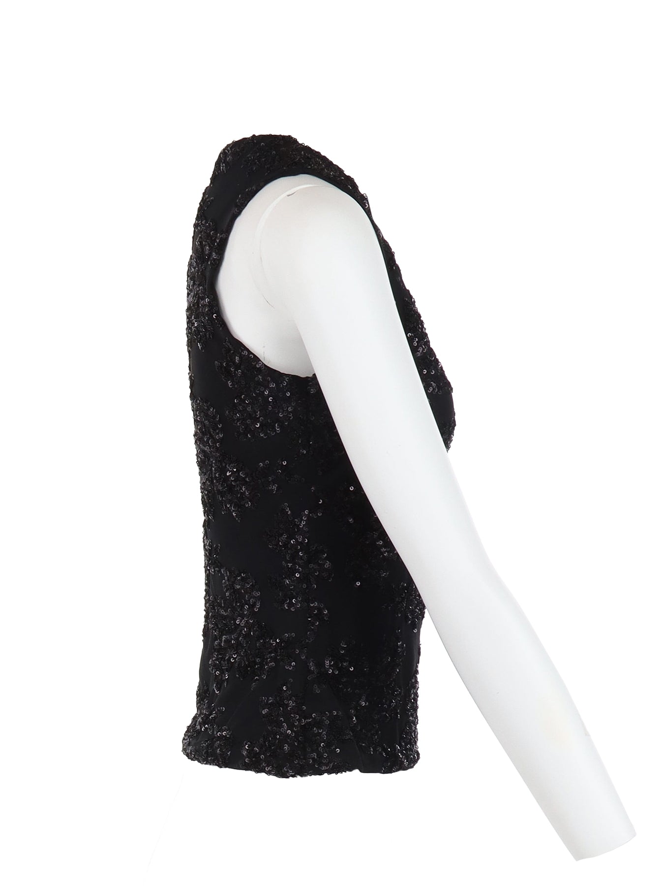 Top tulle/sequins noir Antonello Serio
