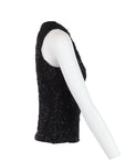 Top tulle/sequins noir Antonello Serio