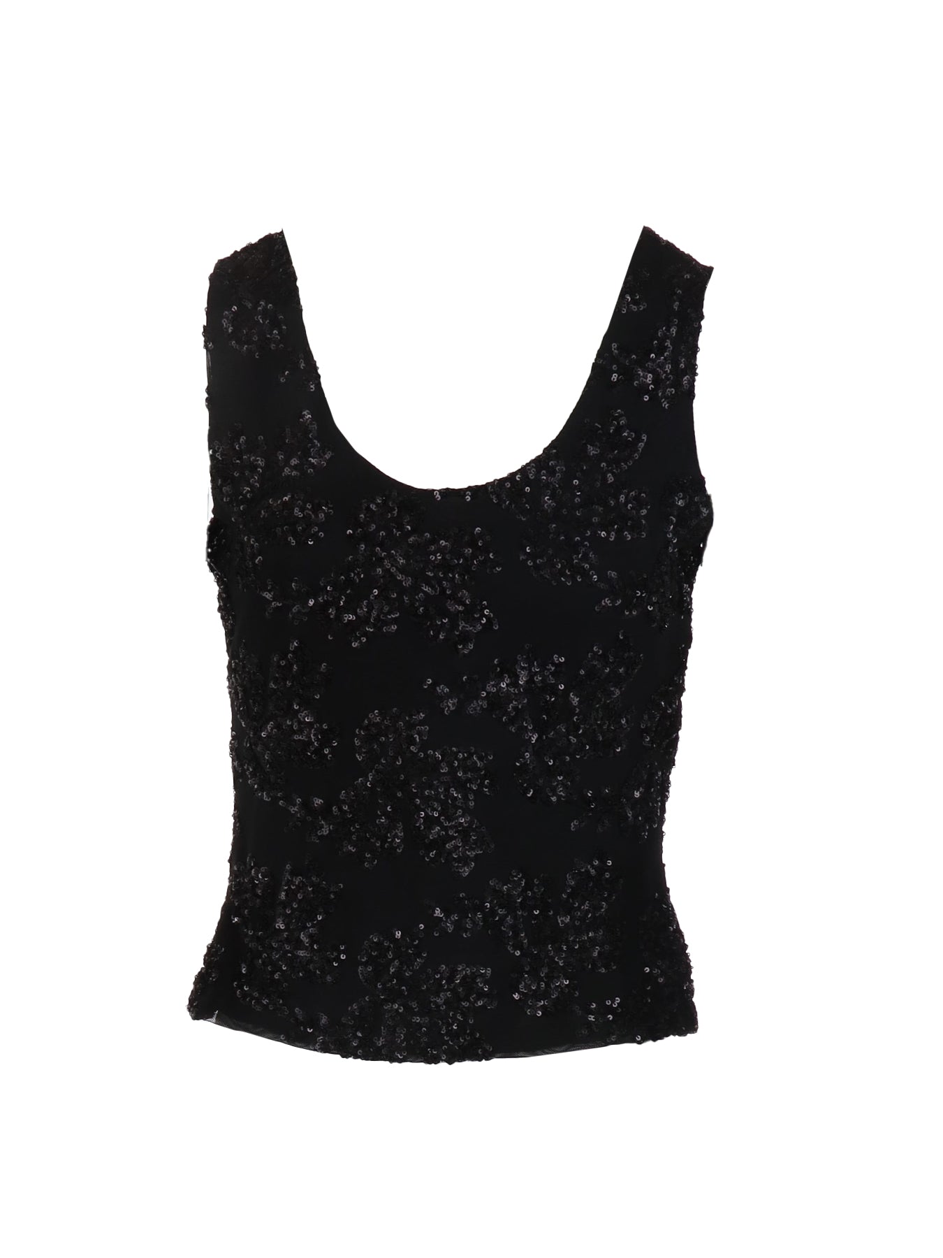 Top tulle/sequins noir Antonello Serio
