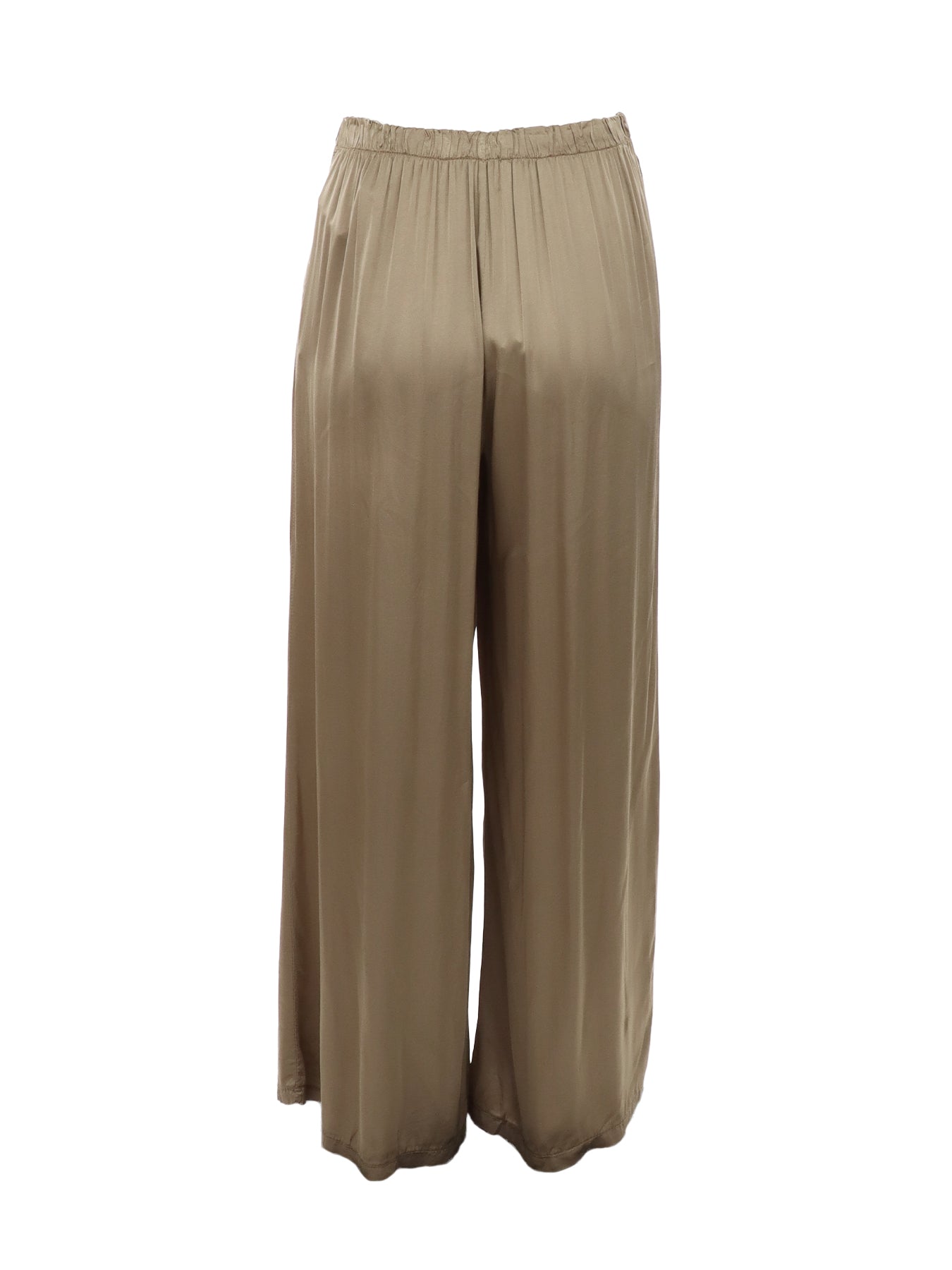 Pantalon soie mélangée large Natacha caramello