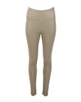 Leggings cuir végane beige