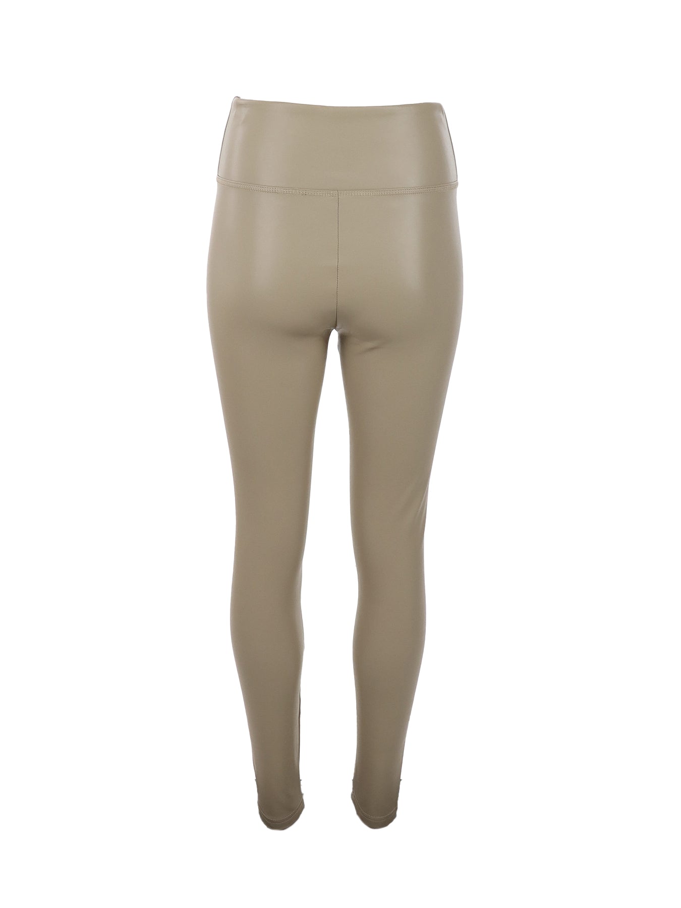 Leggings cuir végane beige