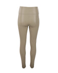 Leggings cuir végane beige