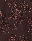 Top manches courtes tulle/sequins choco Antonello Serio