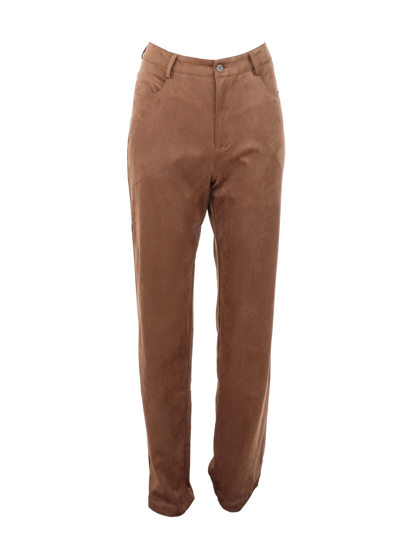 Pantalon droit suédine camel ATT
